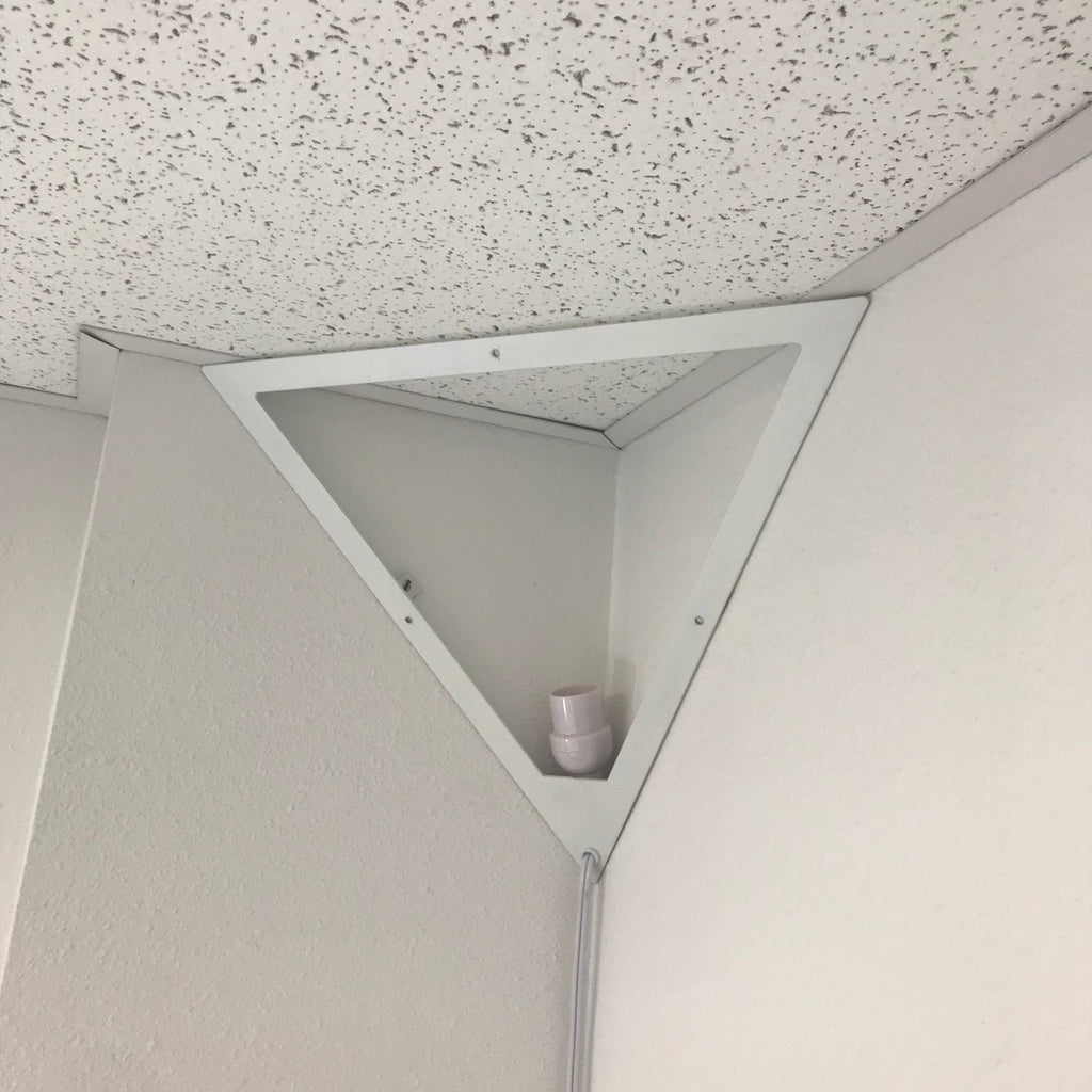 16"W Beacon Triangle Corner Light Plug-In Cord White by Home Concept